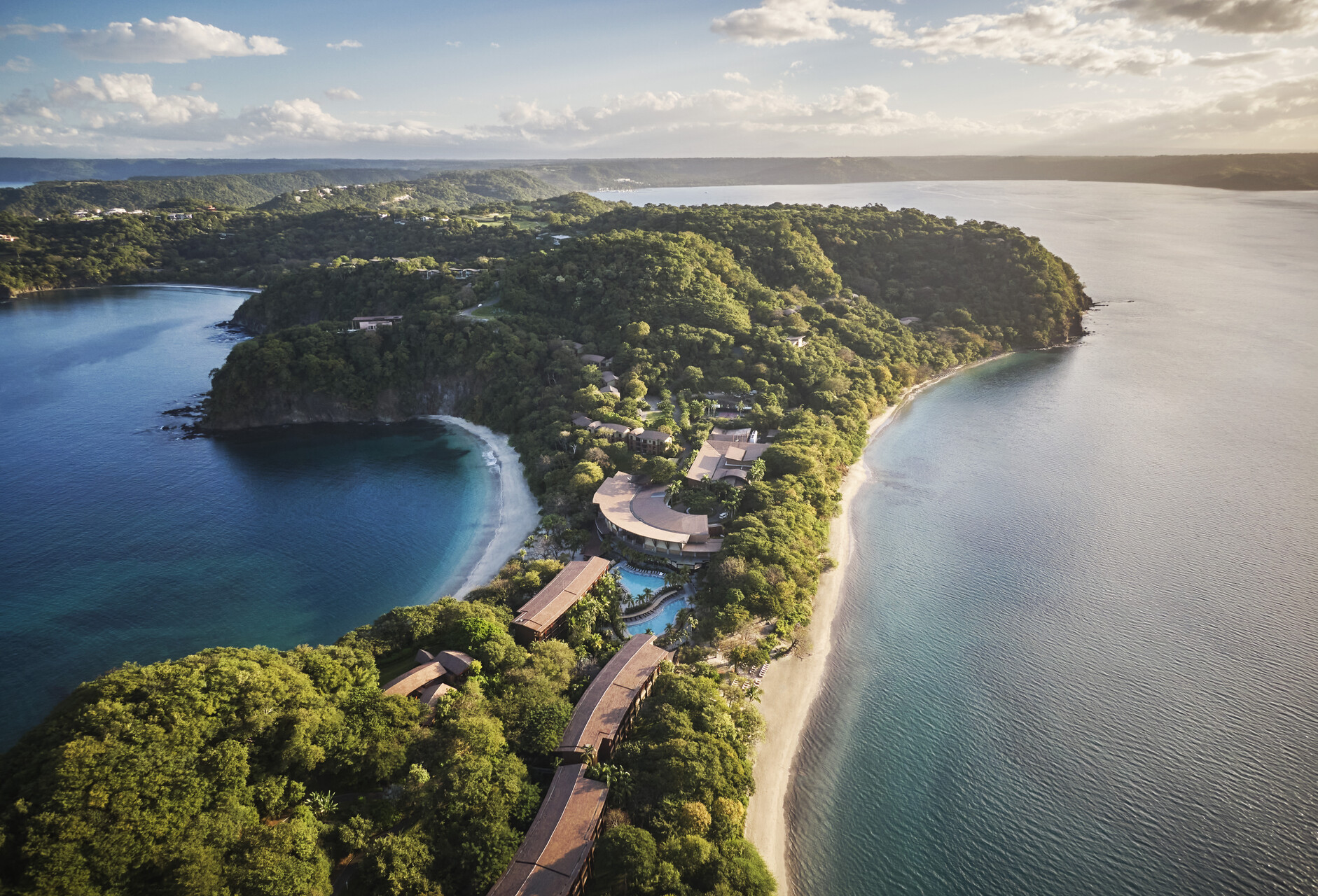 Four Seasons Costa Rica at Peninsula Papagayo beach and tropical forest, luxury family resort in Guanacaste