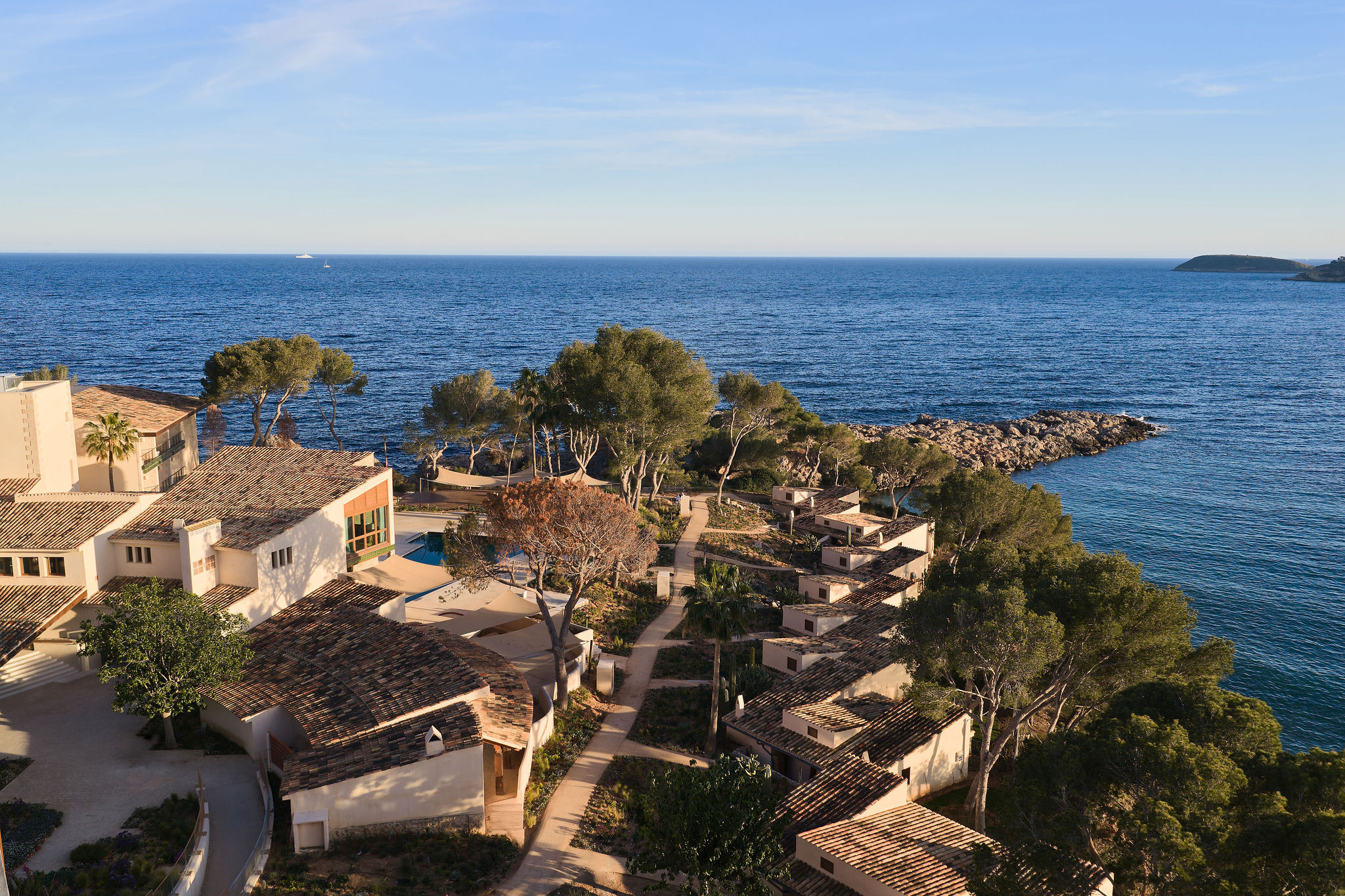 Mandarin Oriental Punta Negra Mallorca secluded cove and Mediterranean sea views, new luxury family hotel in Mallorca Spain